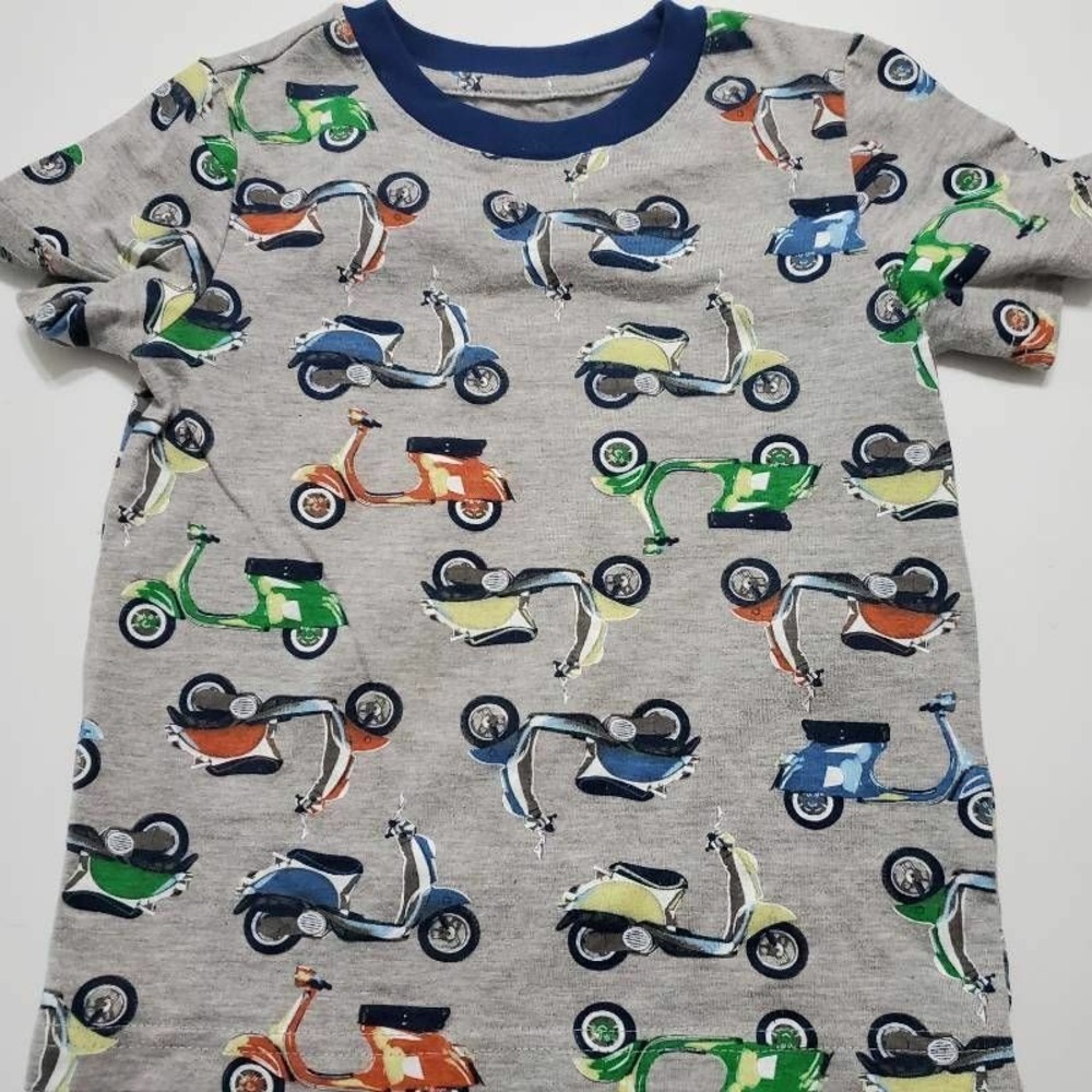 WonderKids Unisex Baby Graphic T Shirt Gray Scooters Crew Neck Cotton Blend 3T